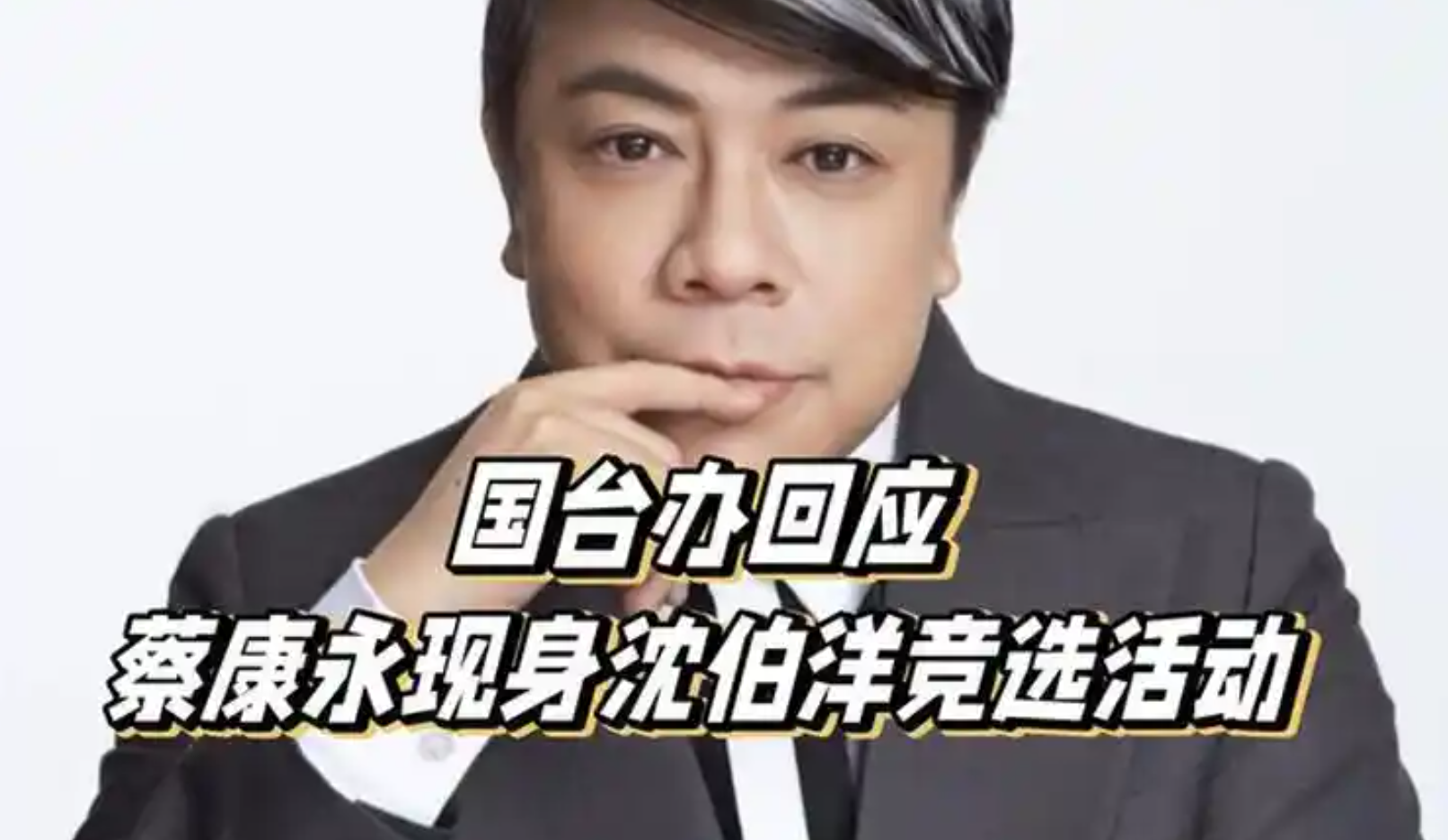蔡康永现身沈伯洋竞选活动，国台办回应
