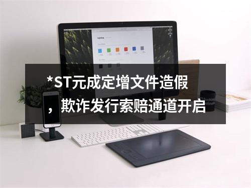 *ST元成定增文件造假，欺诈发行索赔通道开启