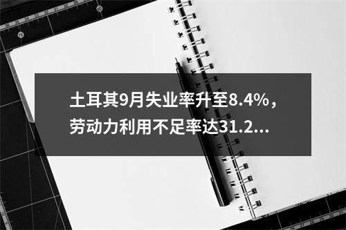 土耳其9月失业率升至8.4%，劳动力利用不足率达31.2%
