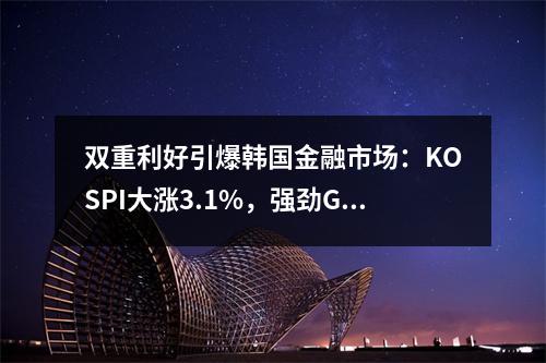 双重利好引爆韩国金融市场：KOSPI大涨3.1%，强劲GDP与美股AI热潮共振